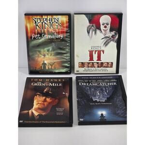 Stephen King 4 DVD Bundle | It | Green Mile | Pet Sematary | Dreamcatcher